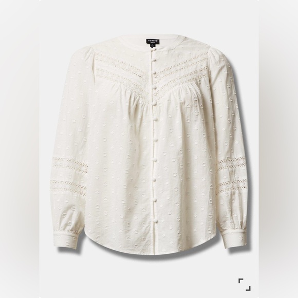 ๐NWT๐Pretty Torrid Clip Dot Lace Trim Top - 3x - Picture 4 of 7